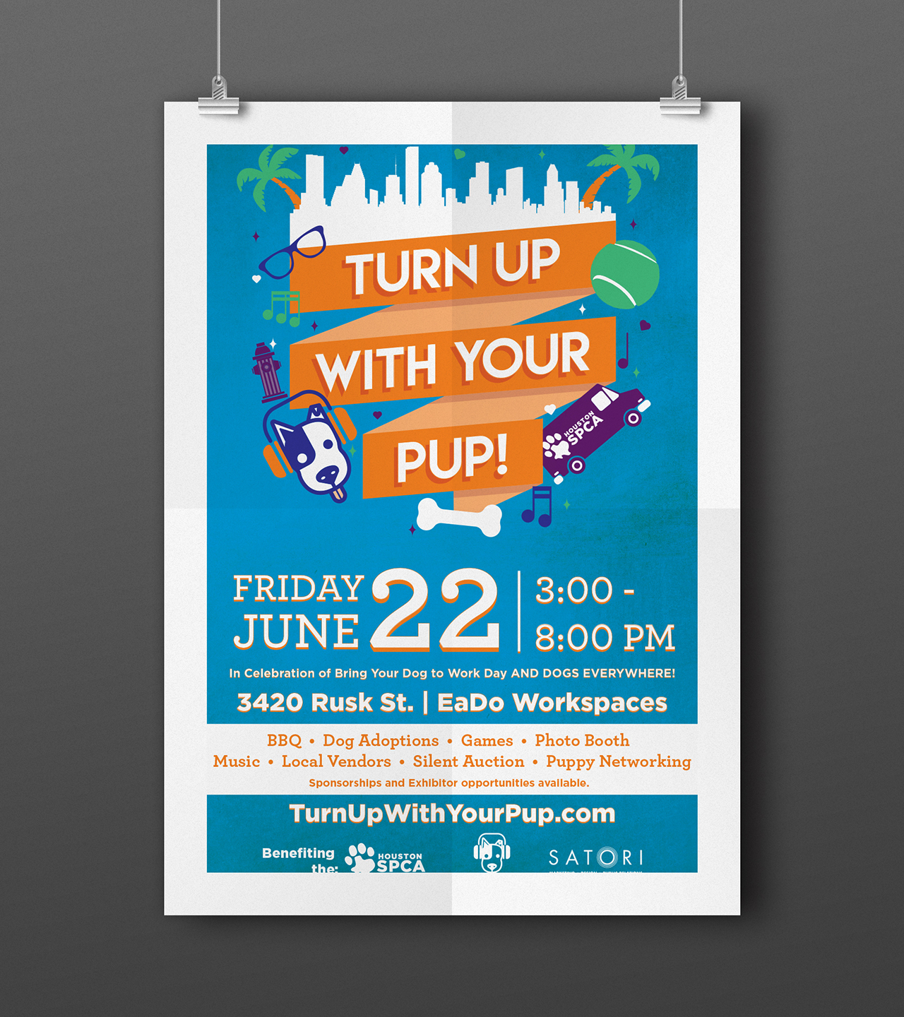 Turn Up With Your Pup Event Poster