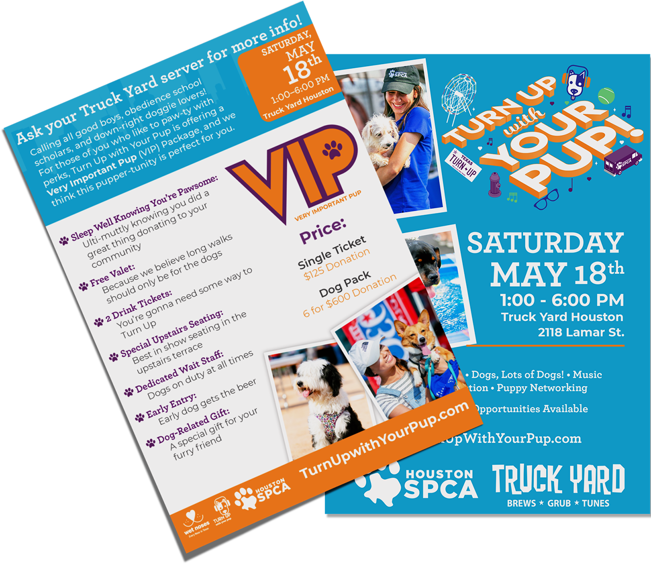Turn Up with Your Pup VIP Postcard