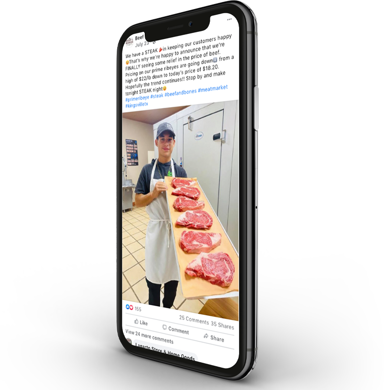 Beef & Bones Meat Market social media post