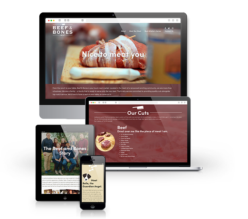 Beef & Bones Meat Market Website Design