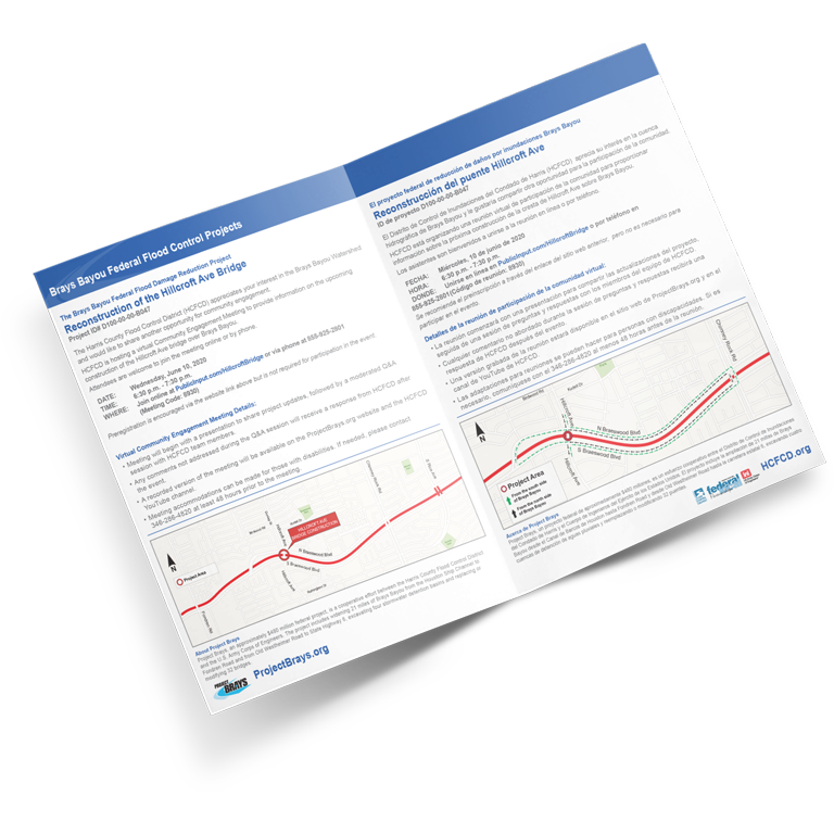 Harris County Flood Control District Project Brays public meeting notice