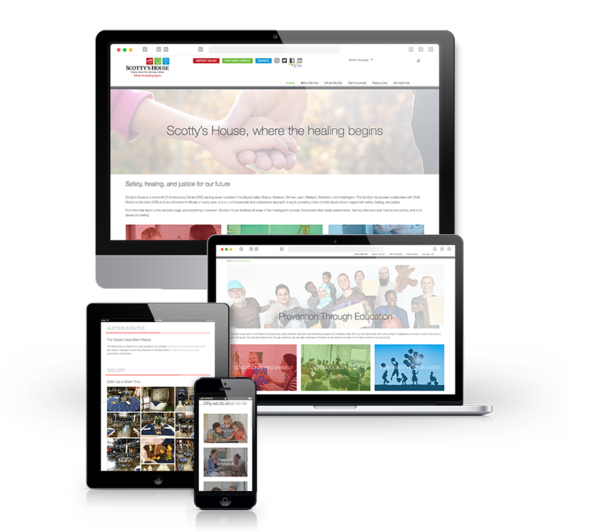 Scotty's House Child Advocacy Center Website Redesign