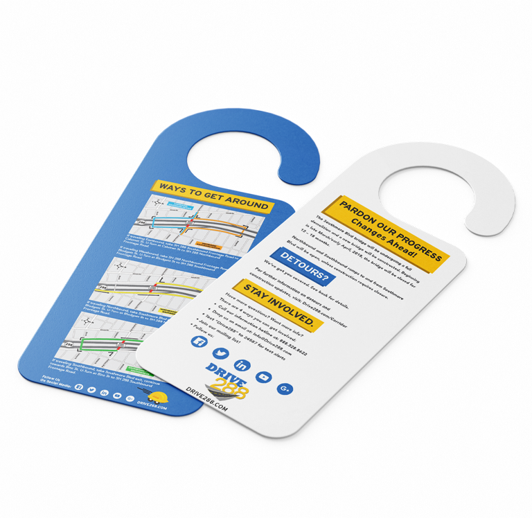 TxDOT Drive 288 Project door hanger