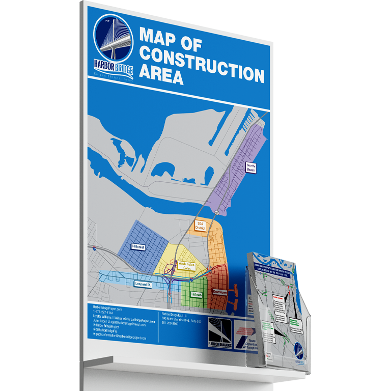 TxDOT Harbor Bridge Project map