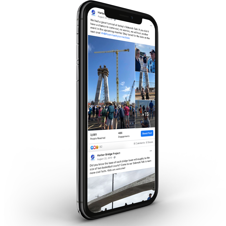 TxDOT Harbor BridgeProject social media post